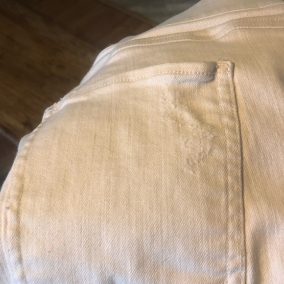 SPANX Jean-ish White Distressed Raw Hem Jeans - Picture 15 of 16